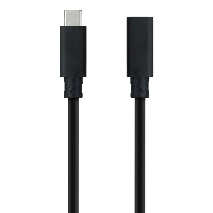 Nanocable Cable Prolongador USB-C 3.2 Gen2x2 20Gbps 100W 4K/60Hz 1m Negro Nanocable Cable Prolongador USB-C 3.2 Gen2x2 20Gbps 100W 4K/60Hz 1m Negro