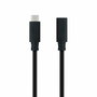 Nanocable Cable Prolongador USB-C 3.2 Gen2x2 20Gbps 100W 4K/60Hz 1m Negro