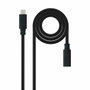 Nanocable Cable Prolongador USB-C 3.2 Gen2x2 20Gbps 100W 4K/60Hz 1m Negro