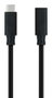 Nanocable Cable Prolongador USB-C 3.2 Gen2x2 20Gbps 100W 4K/60Hz 1m Negro