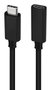 Nanocable Cable Prolongador USB-C 3.2 Gen2x2 20Gbps 100W 4K/60Hz 1m Negro