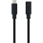 Nano Cable 10.01.4501 Cable Alargador USB Tipo-C 3.2 Macho-Hembra 20Gbps 100W 4K/60Hz Negro 1m