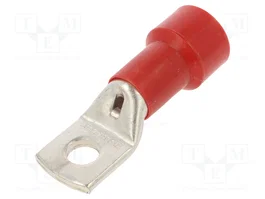 BM GROUP Punta de anillo tubular aislada M12 roja