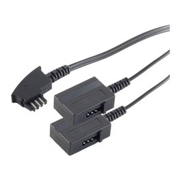 S-Impuls Cable TAE con 1 conector macho y 2 acoplamientos hembra, 0,2 m
