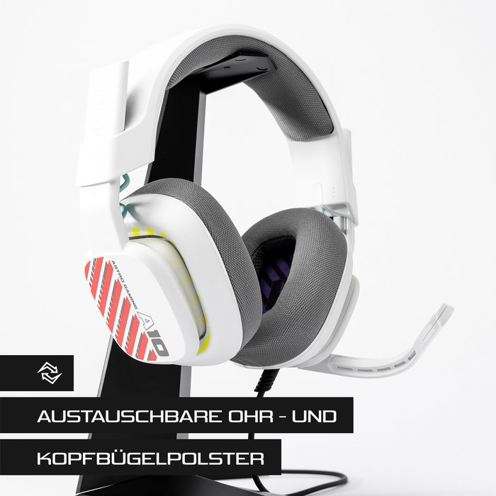 Logitech ASTRO Gaming A10 Auriculares Gaming Diadema InalÃ¡mbricos con MicrÃ³fono Boom, Blanco, 20-20000Hz, Compatibles con PC, PS4, PS5, Xbox One, Series X|S