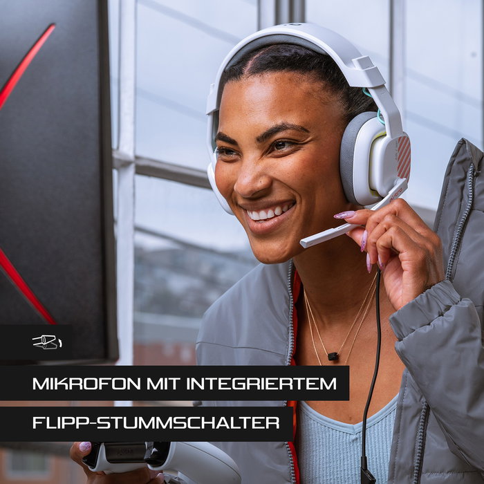 Logitech ASTRO Gaming A10 Auriculares Gaming Diadema InalÃ¡mbricos con MicrÃ³fono Boom, Blanco, 20-20000Hz, Compatibles con PC, PS4, PS5, Xbox One, Series X|S
