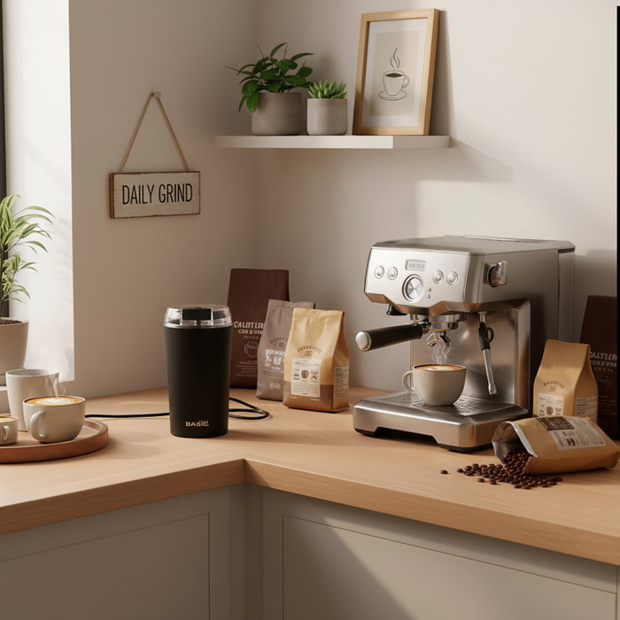 Inde Molinillo Café Eléctrico 300W 220V 7.5 x 11.5 cm Basic Home (6 Unidades)