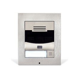 2N IP Solo Videoportero con Cámara Exterior, AP, Plata, Resolución 1280x960, Lente de 120°, Visión Nocturna, PoE, Resistente IP54 IK08, -40°C a 60°C