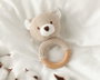 KioKids Mordedor Osito Madera Y Algodón Beige Cotton Friends +3 Meses