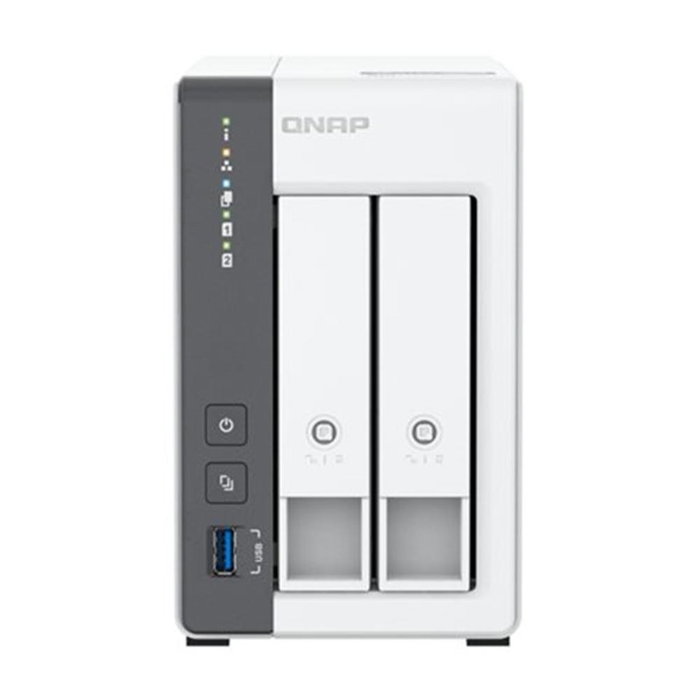 Qnap Servidor NAS TS-216GR+ con 2 Bandejas ARM Quad-Core 2 GHz 4 GB RAM 2.5 GbE Cifrado AES-256 RAID 0/1 38.6 TB SATA QTS 5.1.7 Qnap Servidor NAS TS-216GR+ con 2 Bandejas ARM Quad-Core 2 GHz 4 GB RAM 2.5 GbE Cifrado AES-256 RAID 0/1 38.6 TB SATA QTS 5.1.7