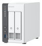 Qnap Servidor NAS TS-216GR+ con 2 Bandejas ARM Quad-Core 2 GHz 4 GB RAM 2.5 GbE Cifrado AES-256 RAID 0/1 38.6 TB SATA QTS 5.1.7