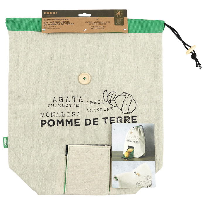 Cook Concept Bolsa-Dispensador de Patatas de Algodón-Lino