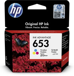 HP 653 Tri-color Original Ink Advantage Cartridge