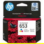 HP Cartucho de Tinta Original Advantage 653 Tricolor (Cian, Magenta, Amarillo) - 200 páginas - 1 unidad