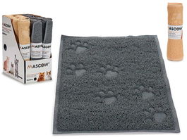 MascoW Alfombra para Mascotas 5x30x5 cm (Abierto 40x30x0.2 cm) Plástico PVC Beige Gris Surtido (Set de 24)