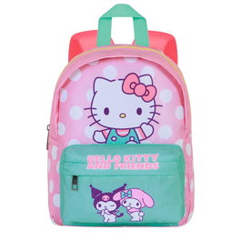 Hello Kitty Mochila Preescolar Rosa Ligera con Compartimento y Bolsillo Frontal para Niñas