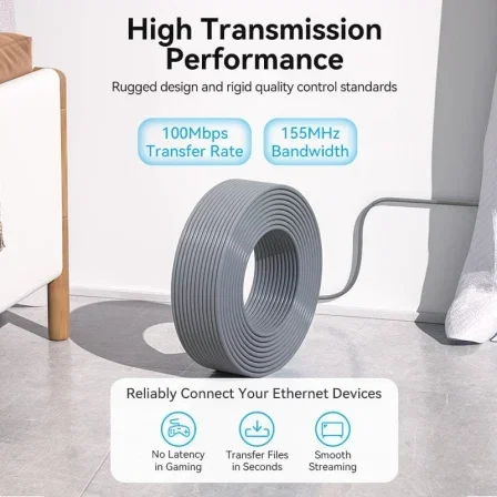 Vention IJCH305 Bobina de Cable RJ45 UTP Cat5e Patch Outdoor 305m Gris