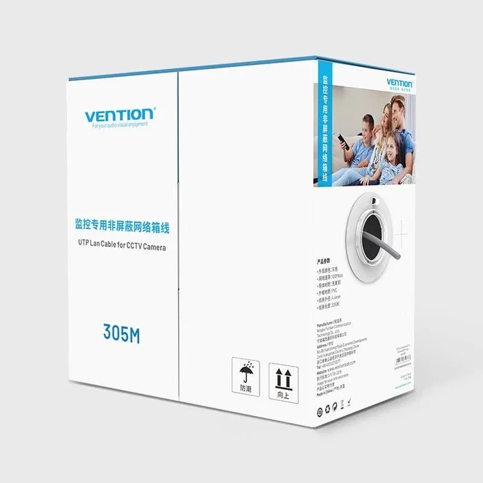 Vention Bobina de Cable de Red RJ45 UTP Cat 5e IJCH305 Gris 305m