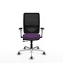 PIQUERAS Y CRESPO Silla de oficina Zulema con mecanismo Sincro/Traslack, Morado y Negro