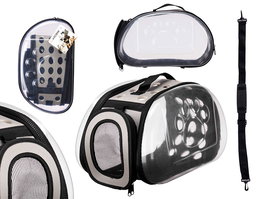 Mascow Transportín Transparente Gris Pequeño 37x22x7.5 cm (Set de 6)