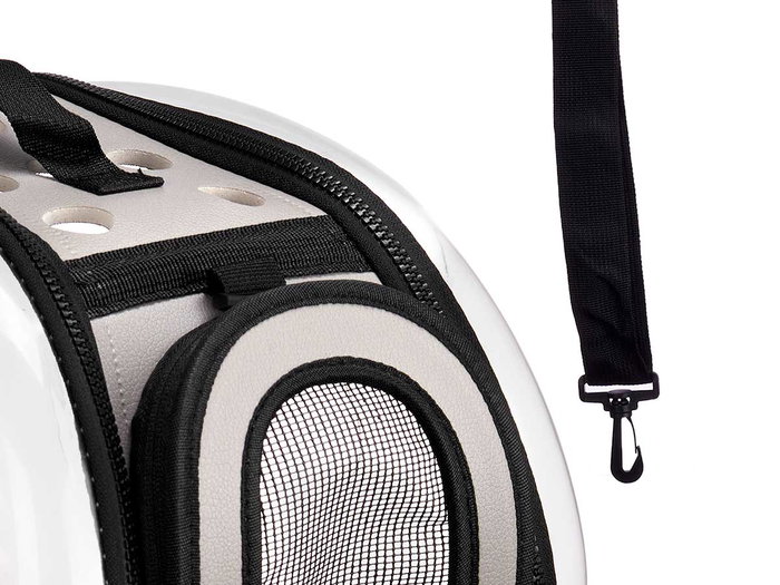 Mascow Transportín Transparente Gris Pequeño 37x22x7.5 cm (Set de 6)