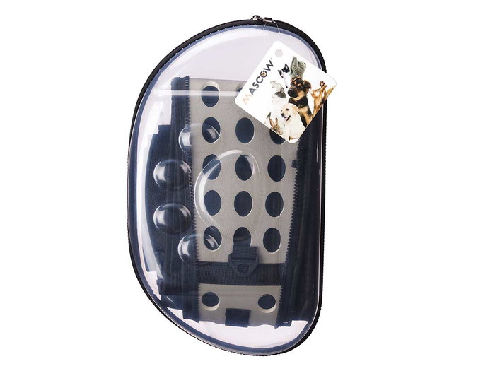 Mascow Transportín Transparente Gris Pequeño 37x22x7.5 cm (Set de 6)