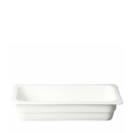 RAK Cubeta GN 1/1 de porcelana blanca para buffet, 53x32.5x6.5 cm, 750 cl