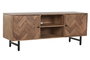 DKD Home Decor Mueble TV Moderno Marron Negro 140 x 40 x 55 cm