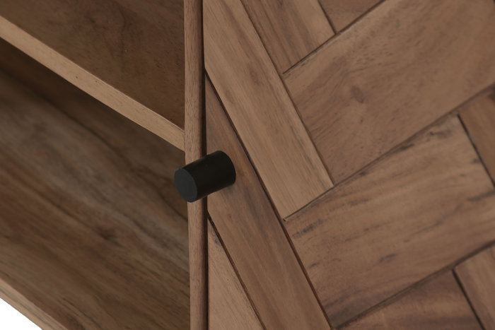 DKD Home Decor Mueble TV Moderno Marron Negro 140 x 40 x 55 cm