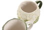 DKD Home Decor Mug Mediterraneo Fruits 24 Verde Blanco Gres 12 x 9.5 x 15 cm (4 Unidades)