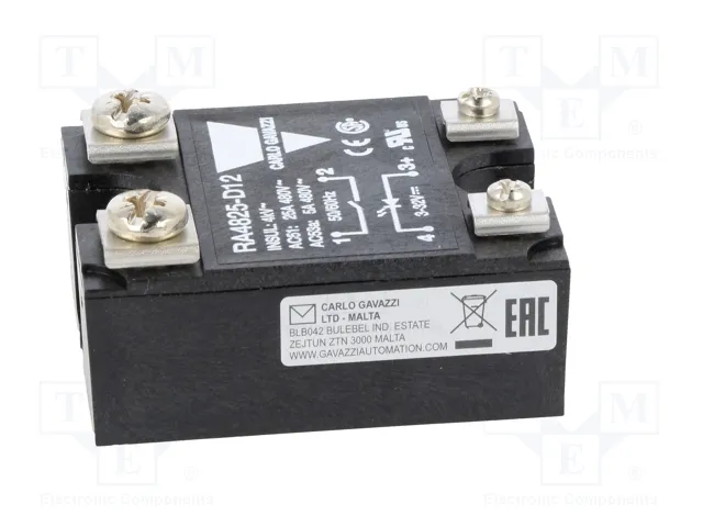 CARLO GAVAZZI RA4825-D12 Relé de Estado Sólido Monofásico 25A