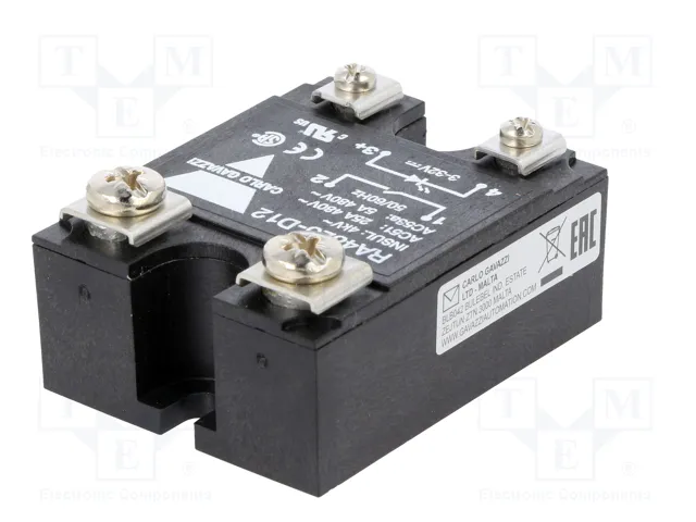 CARLO GAVAZZI RA4825-D12 Relé de Estado Sólido Monofásico 25A