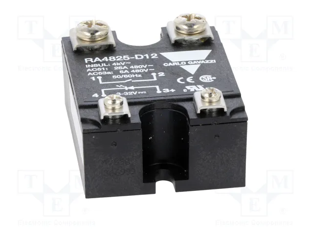 CARLO GAVAZZI RA4825-D12 Relé de Estado Sólido Monofásico 25A
