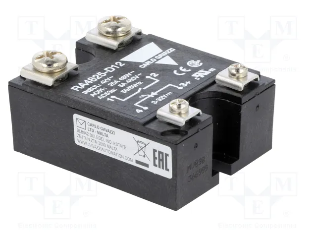 CARLO GAVAZZI RA4825-D12 Relé de Estado Sólido Monofásico 25A