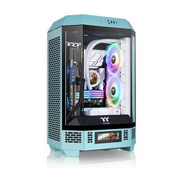 Thermaltake Caja PC The Tower 300 Turquoise Micro Torre ATX/Mini-ATX SPCC con Panel de Vidrio Templado para Hogar/Oficina