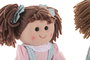 DKD Home Decor Muñeca Kids Azul Rosa 15 x 35 x 24 cm (4 Unidades) Colección Muñecas