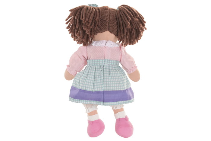 DKD Home Decor Muñeca Kids Azul Rosa 15 x 35 x 24 cm (4 Unidades) Colección Muñecas