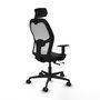 PIQUERAS Y CRESPO Silla de oficina Jorquera con mecanismo Sincro/Traslack, Negro/Blanco