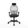 PIQUERAS Y CRESPO Silla de oficina Jorquera con mecanismo Sincro/Traslack, Negro/Blanco
