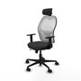 PIQUERAS Y CRESPO Silla de oficina Jorquera con mecanismo Sincro/Traslack, Negro/Blanco