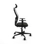 PIQUERAS Y CRESPO Silla de oficina Jorquera con mecanismo Sincro/Traslack, Negro/Blanco