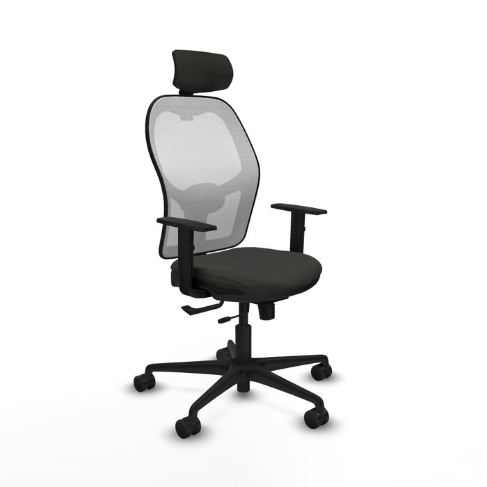 PIQUERAS Y CRESPO Silla de oficina Jorquera con mecanismo Sincro/Traslack, Negro/Blanco PIQUERAS Y CRESPO Silla de oficina Jorquera con mecanismo Sincro/Traslack, Negro/Blanco