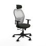 PIQUERAS Y CRESPO Silla de oficina Jorquera con mecanismo Sincro/Traslack, Negro/Blanco