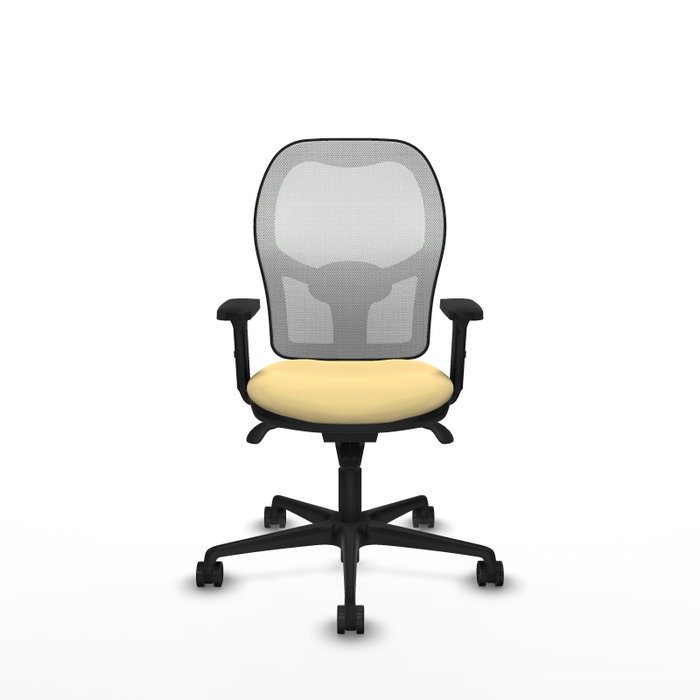 PIQUERAS Y CRESPO Silla de oficina Jorquera con mecanismo Sincro, Crema y Blanco PIQUERAS Y CRESPO Silla de oficina Jorquera con mecanismo Sincro, Crema y Blanco