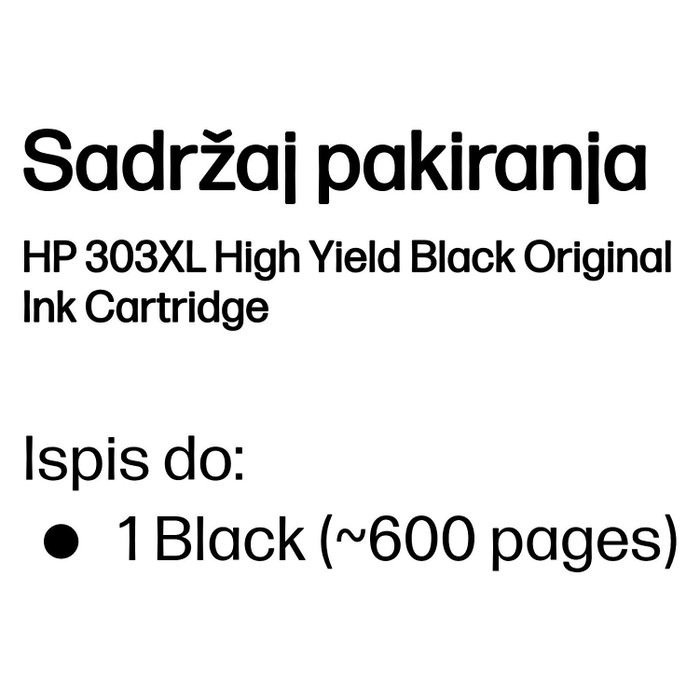 HP Cartucho de tinta 303XL Negro