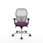 PIQUERAS Y CRESPO Silla de oficina Jorquera con mecanismo Sincro, Morado y Blanco