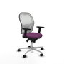 PIQUERAS Y CRESPO Silla de oficina Jorquera con mecanismo Sincro, Morado y Blanco