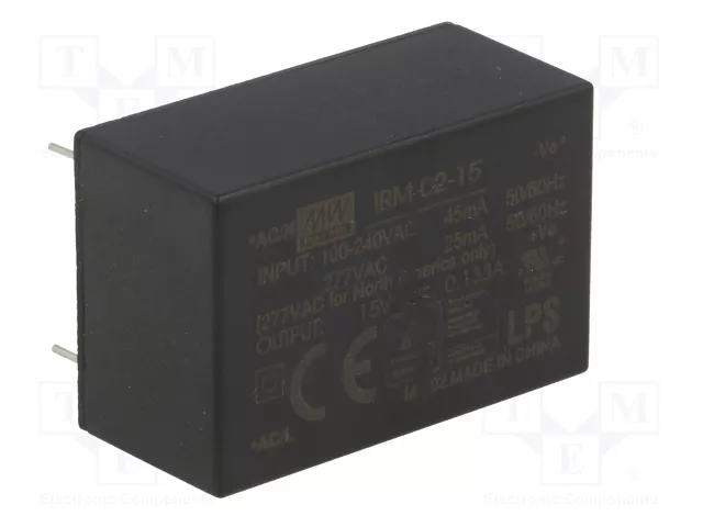 MEAN WELL IRM-02-15 Convertidor AC/DC 2W 15VDC