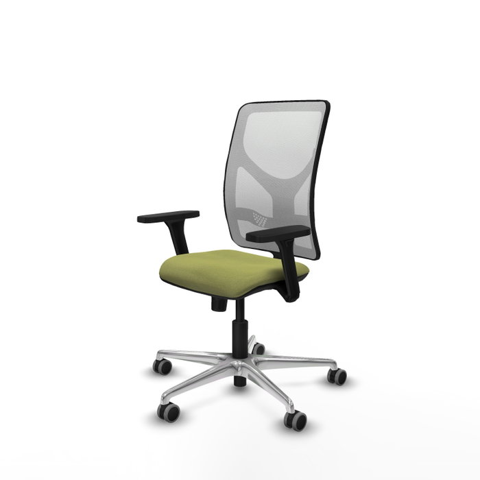 PIQUERAS Y CRESPO Silla de oficina Motilla con mecanismo Sincro, Verde oliva y Blanco