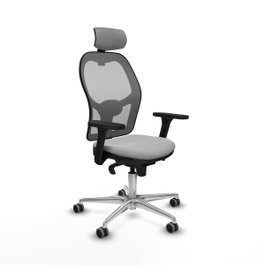 PIQUERAS Y CRESPO Silla de oficina Jorquera Gris con mecanismos Sincro y Brazos 3D